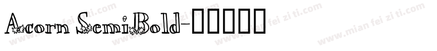 Acorn SemiBold字体转换